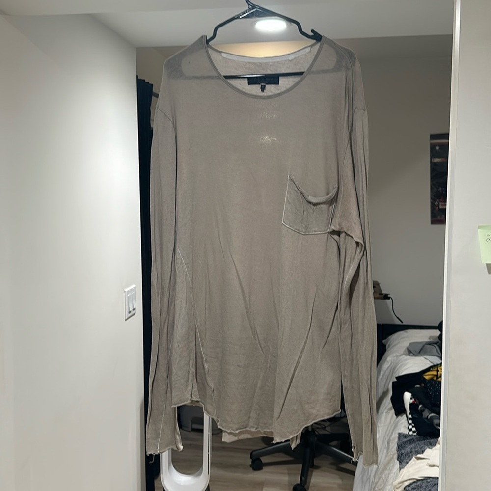 Rag & Bone long sleeve beige tee
